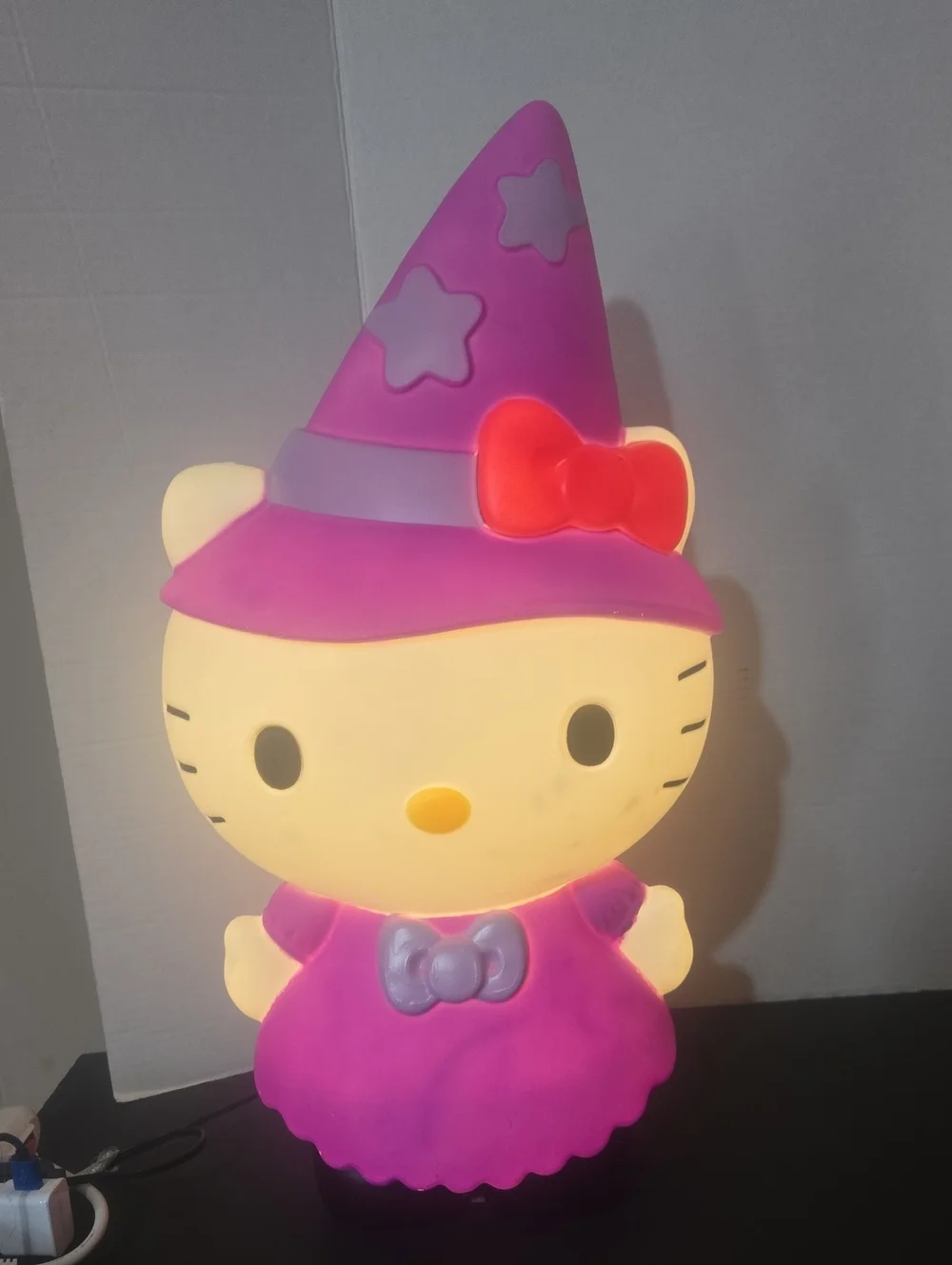 Hello Kitty Blow Mold Witch Halloween Lighted Yard Decor Sculpture 22” Plug-in